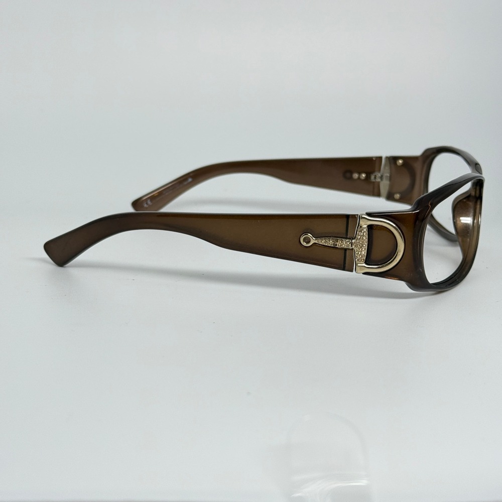 GUCCI GG 2597 F S NH4DD Brown Acetate Horsebit Crystal Eyeglasses 52mm 21404‎ - Picture 4 of 7
